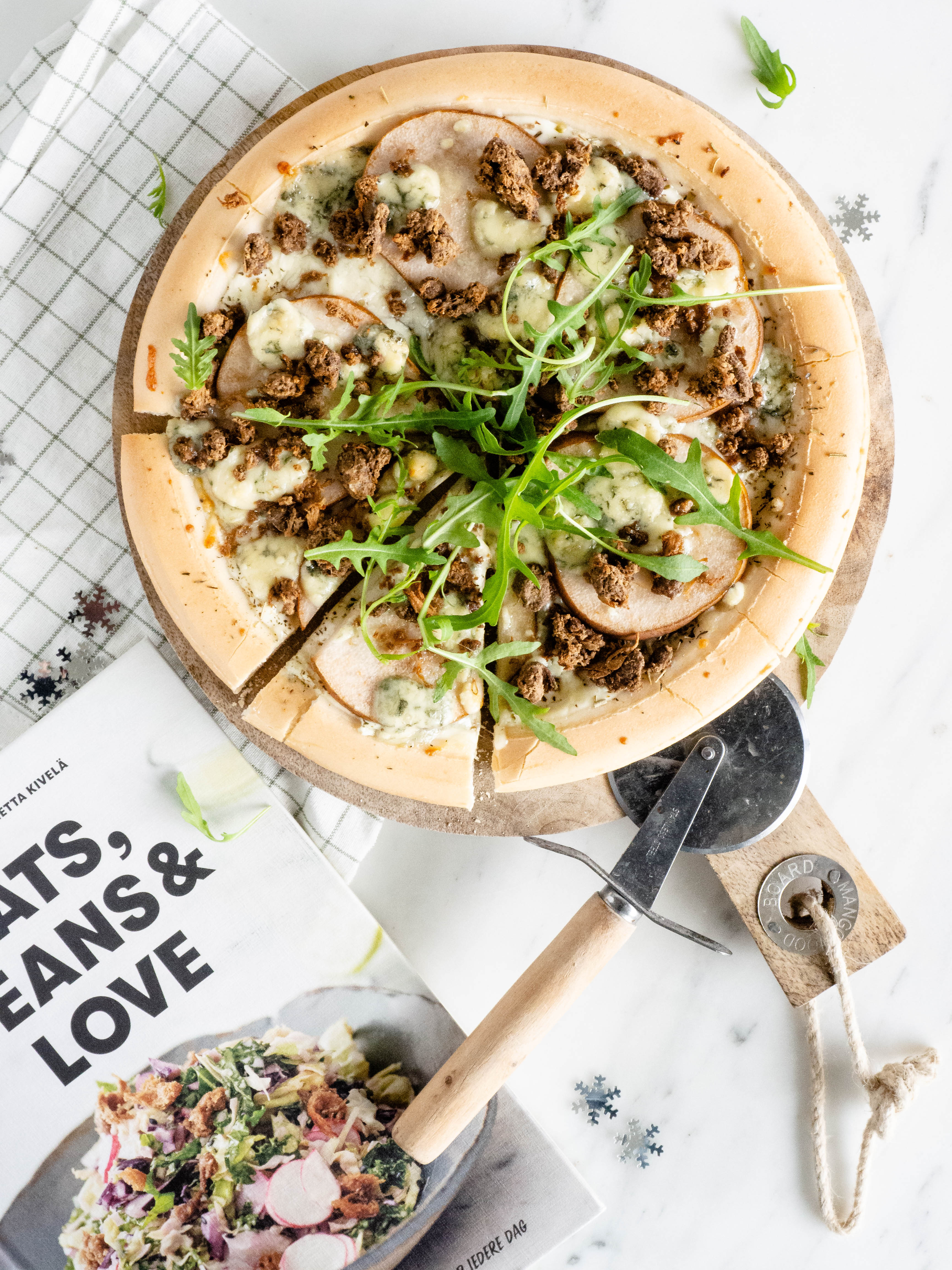 pizza met pulled oats